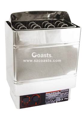 厂家供应柯仕COASTS经济型不锈钢挂壁式内控桑拿炉干蒸机炉设备