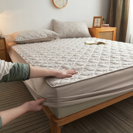 床笠单件夹棉加厚席梦思，床垫保护套磨毛，床罩全包防尘防滑罩套定制