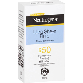 Neutrogena Ultra Sheer Fluid Facial 面部防晒乳液Spf50 40ml