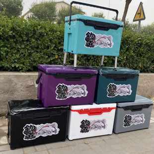 钓箱平板可座活鱼箱四角升降钓鱼桶外八脚鱼箱台钓竞技垂钓用品