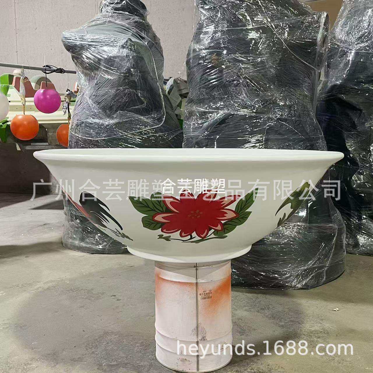 国潮风老式怀旧公鸡碗 家用商用鸡公碗喇叭碗斗笠碗面碗牛肉面碗