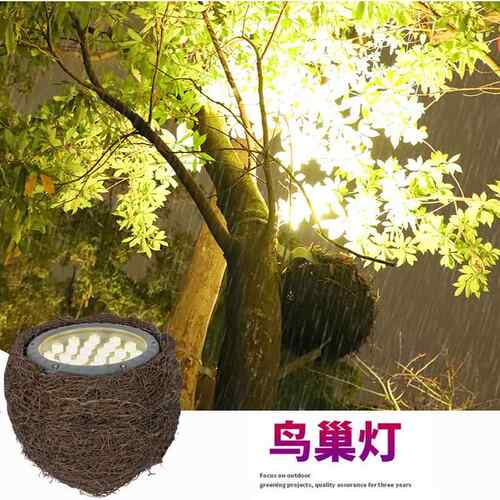 户外防水鸟窝灯七彩48W投光灯绿化公园照树园林亮化射树鸟巢灯