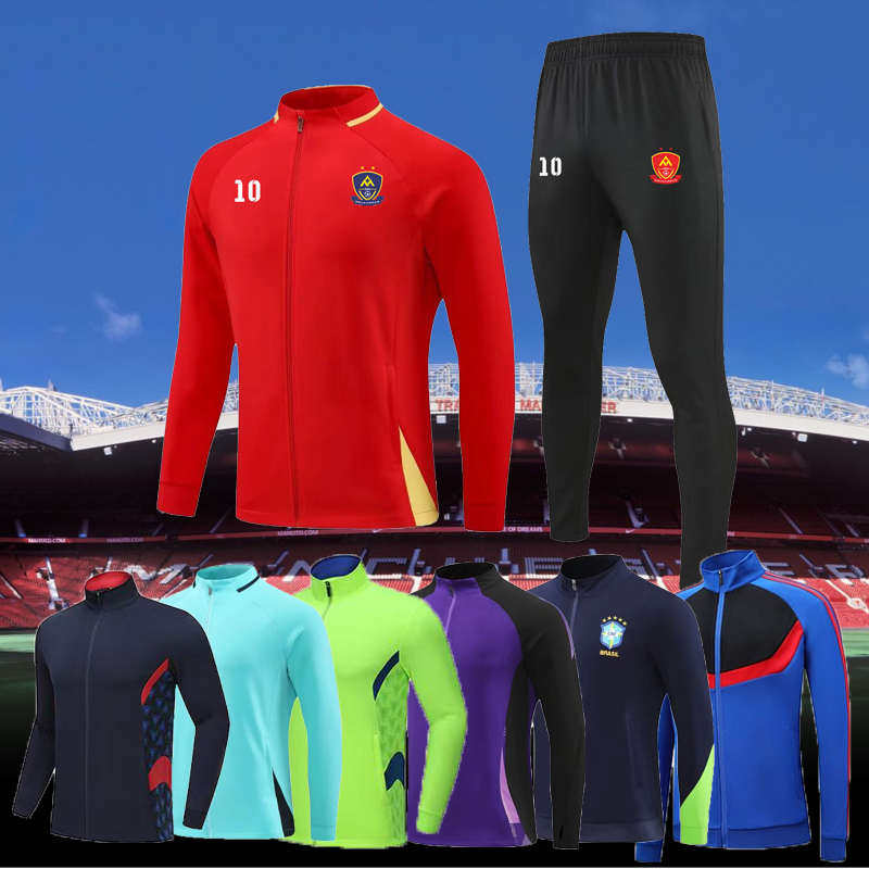 新款足球训练服套装长款出场服冬季足球装备定制印号24-25赛季新