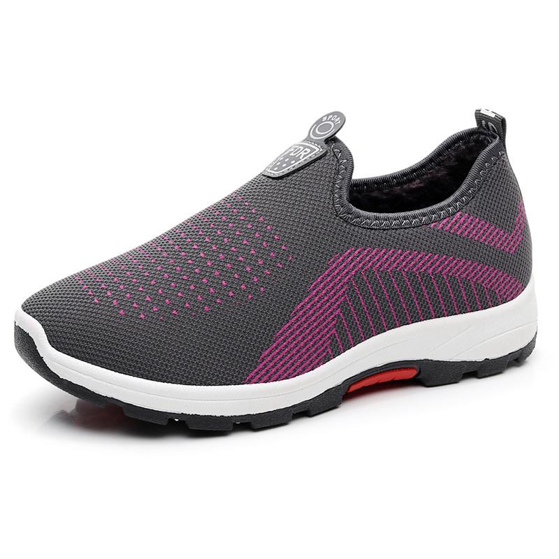 正品冬季加绒保暖运动鞋底老年人步布鞋老北京鞋女健棉鞋平防滑妈