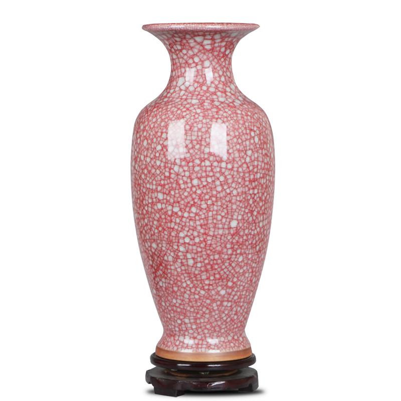 景德镇陶瓷器大花瓶仿古钧瓷绿色瓷瓶富贵竹插花器客厅装饰品摆件