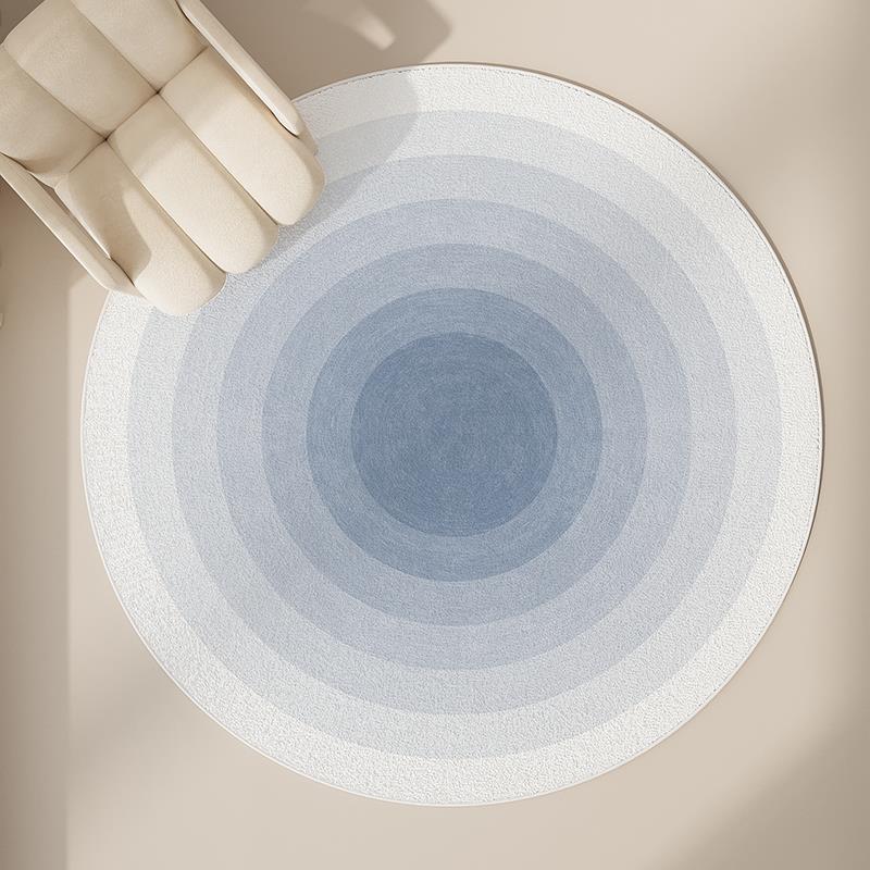 正品圆地毯书客厅简约轻奢高级渐层沙形发茶几毯卧室毯电脑椅园房