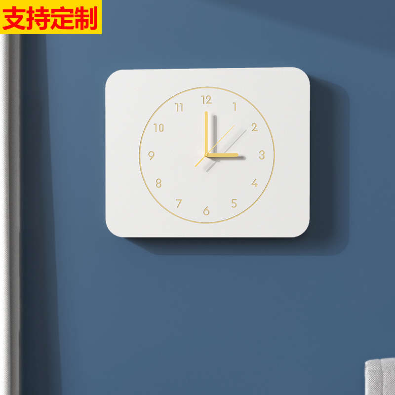 北欧配电闸箱装饰画带钟表轻奢竖版遮挡盖子创意实木挂件客厅定制图片
