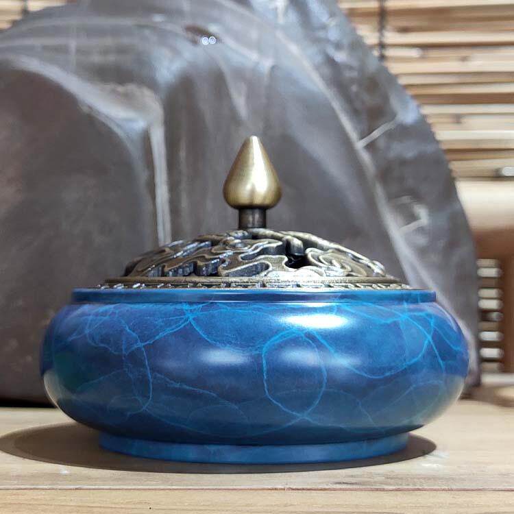 烧蓝麒麟平底炉光福景区亭林园锦溪古镇东渡苑景区纪念品（现货）