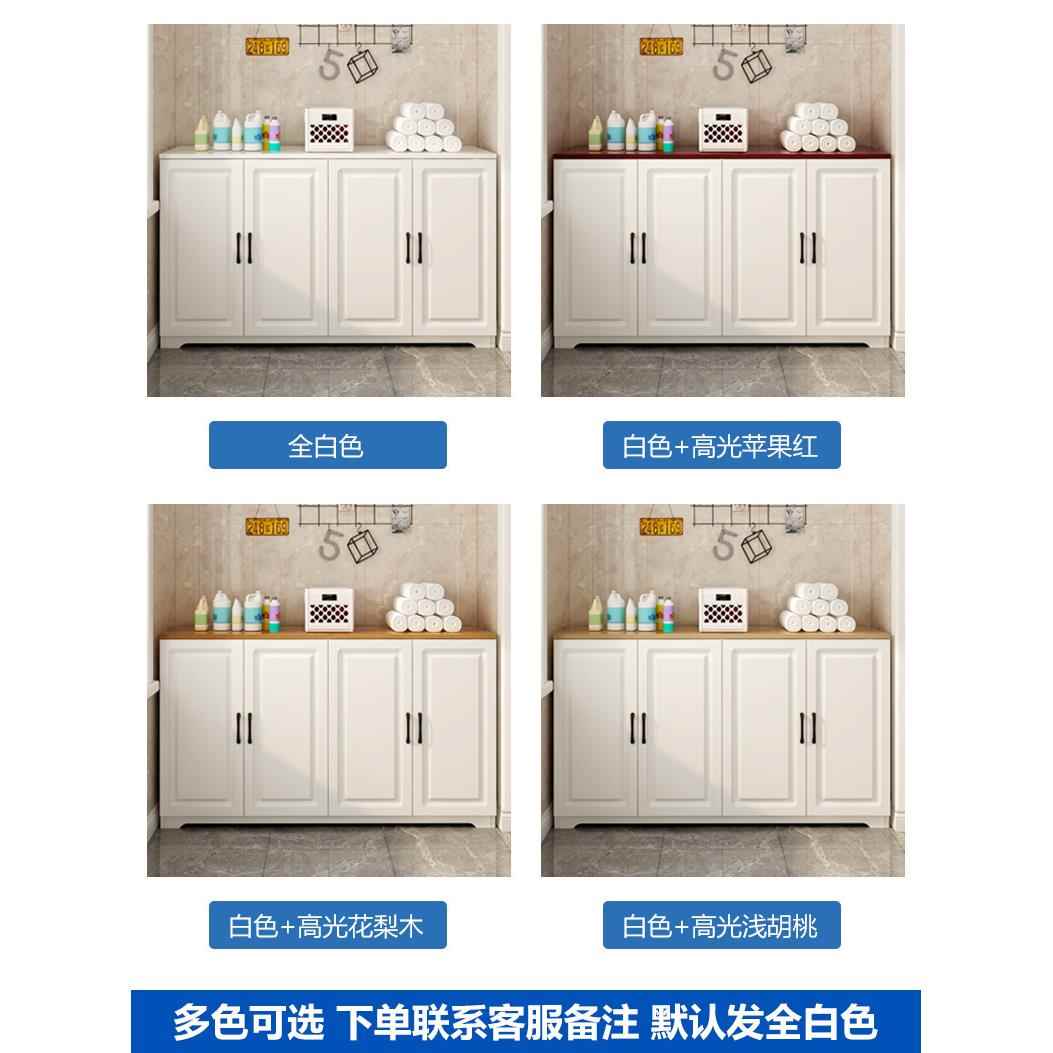 欧式阳台储物柜飘窗大柜矮柜柜实防水地623容量杂物柜木柜子