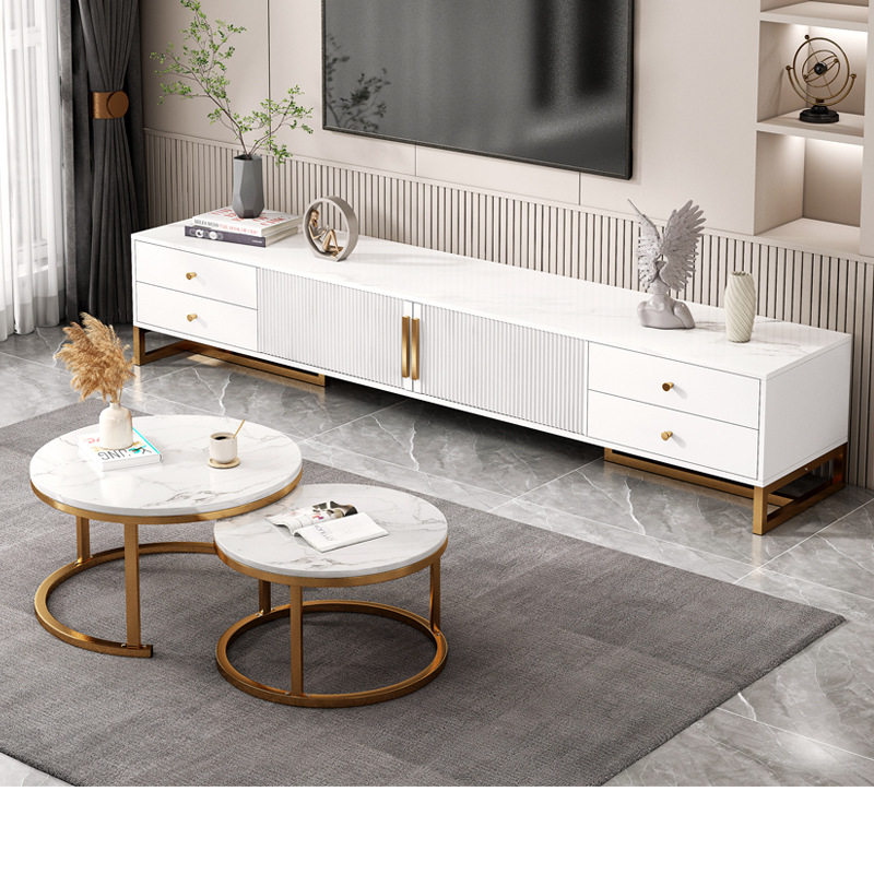 电视柜简约现代客厅家用小户型落地2026新款轻奢茶几电视机柜组合