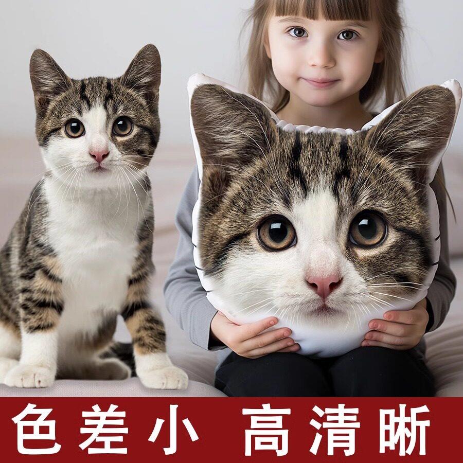 XIXI口定制抱枕定做宠物猫咪纪念品照片异形来图diy订制靠枕玩偶图片