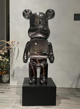 网红卡通电镀暴力熊存钱罐创意客厅家居装饰电视柜旁边落地大摆件