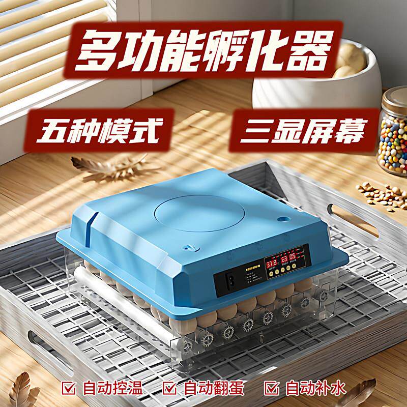 小鸡孵蛋器迷你孵化器小型家用孵化机全自动智能芦丁鸡恒温孵化箱