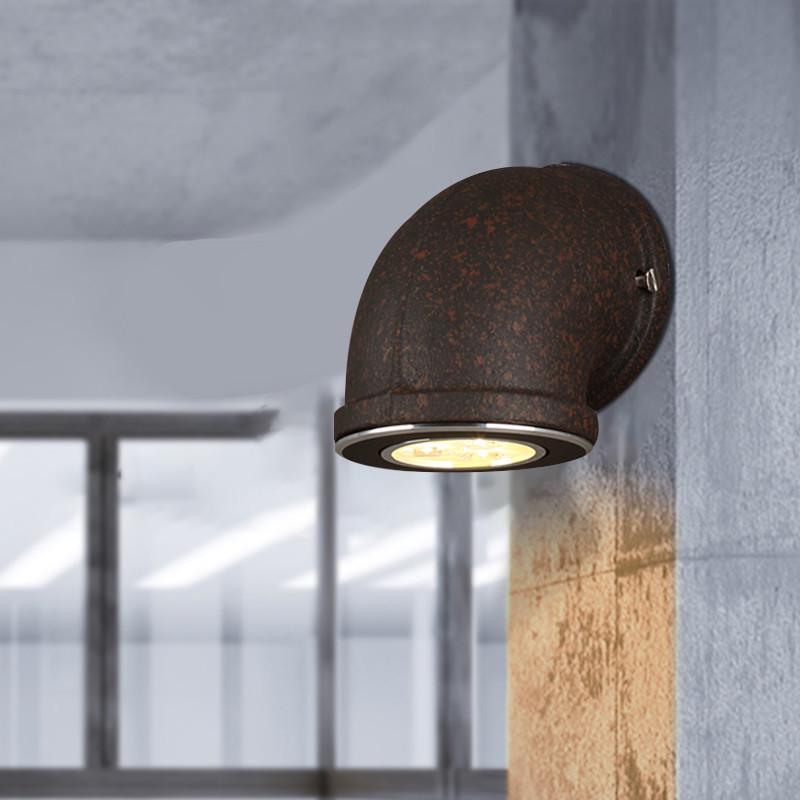 复古loft创意个性餐厅咖啡厅酒吧吧台美式乡村水管过道工业风壁灯