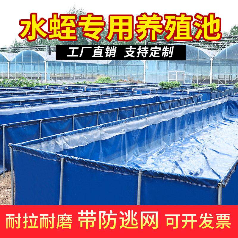 蚂蟥养殖池水蛭养殖箱养鱼帆布鱼池全套带支架黄鳝养殖帆布池水池