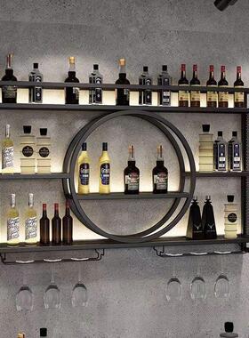 酒柜示架奢壁挂酒柜餐厅挂式EFT墙吧展台酒架铁壁挂式置艺物架轻