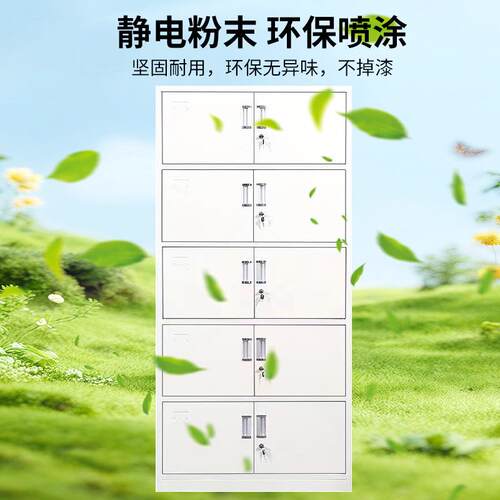 铁皮办公锁室文件柜钢档案资料柜财务凭证柜带xfh-8256制抽屉矮柜