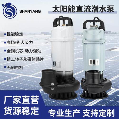 48V60V72V无刷内置太阳能水泵大流量农田灌溉直流潜水泵抽水机器