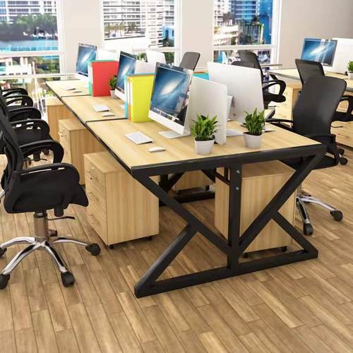 办公家具职员办公桌四人位电脑桌 会议桌卡座简约 现代办公桌组合