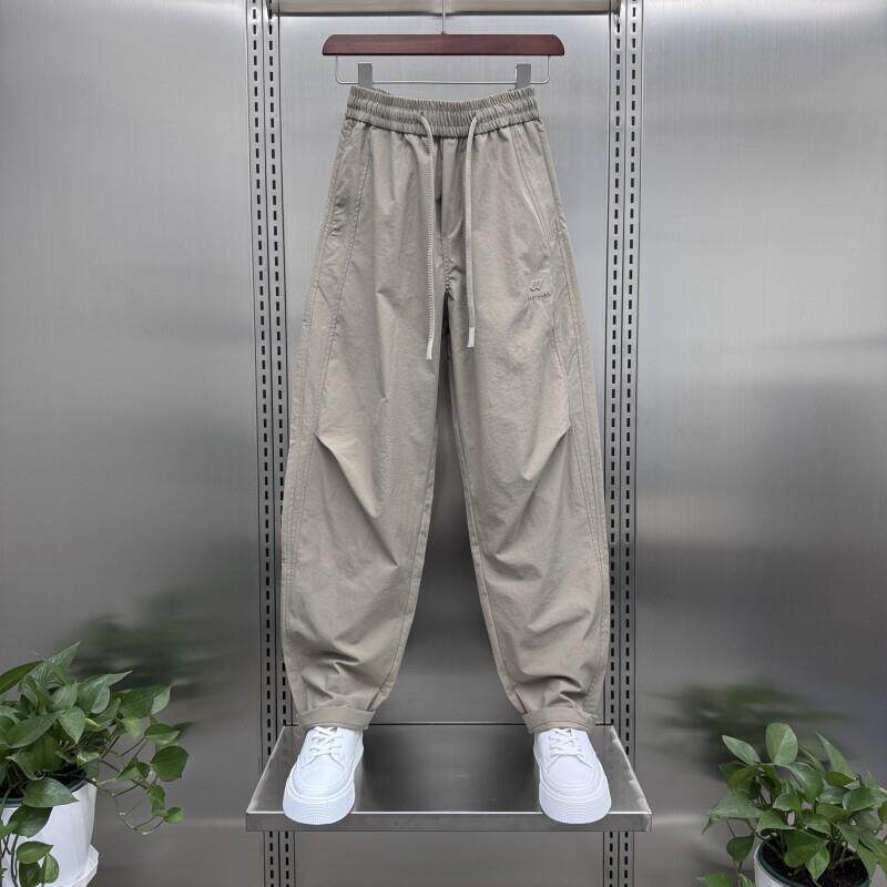 轻奢男2026春秋季休闲裤薄款户外速干弯刀长裤青年宽松百搭运动裤