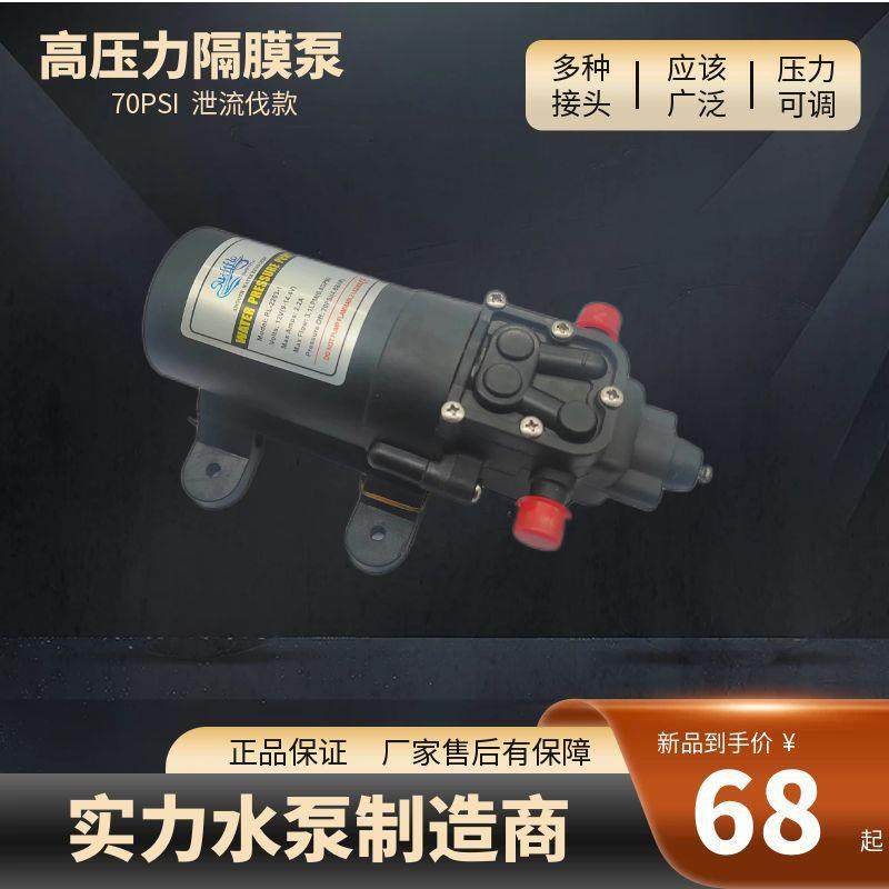 微型隔膜泵 喷雾器泵 自吸压力迷你水泵12v24v高压水泵 户外水泵