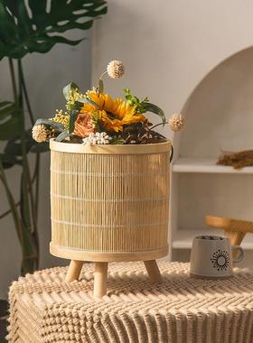 #新款简约花架厅阳99068台植物摆架放架龟背竹绿萝竹篮编花盆客花