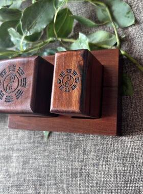 正一道家用品天然雷击枣木印章5公分天师阳平治套装印底座 现货