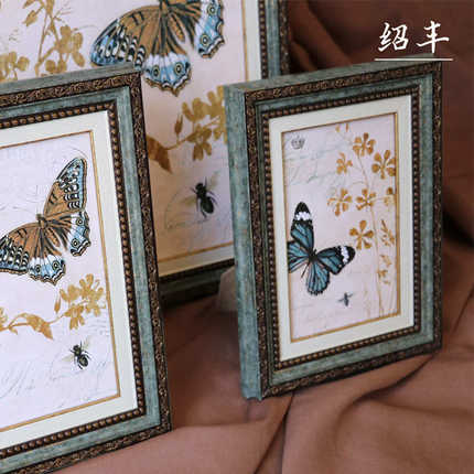 复古相框欧式摆台6寸7寸8寸10寸12寸16寸A4A3挂墙做旧装饰框
