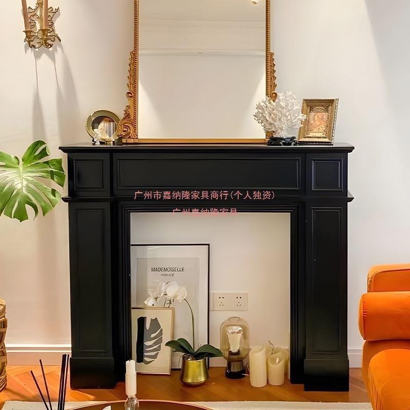 美式复古欧式壁炉装饰柜装饰壁炉架花乡村民宿法式客厅玄关摄影
