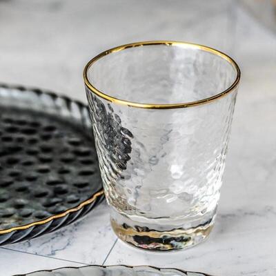 Glass transparent family living room water cup set 玻璃水杯