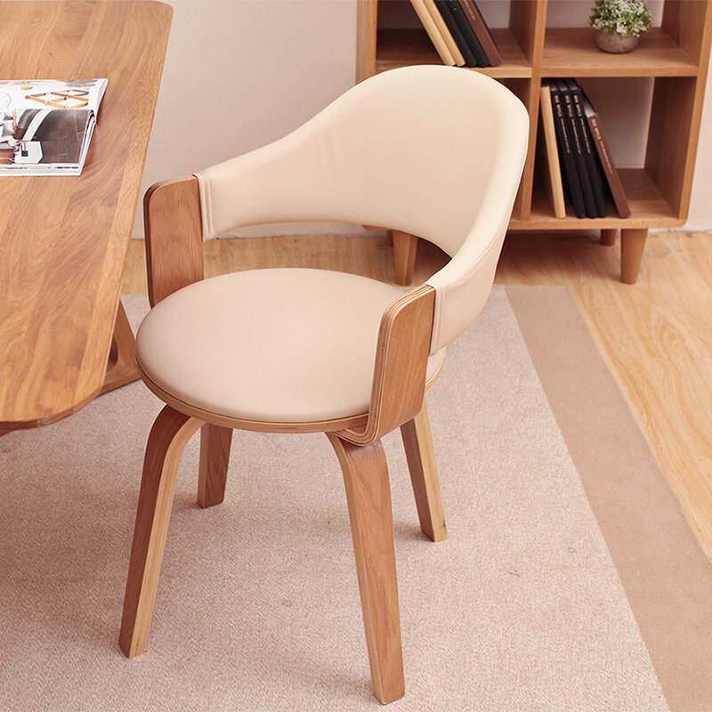 实木转椅可拆洗靠背餐椅懒人家用小型电脑椅子游戏旋转培训学习椅