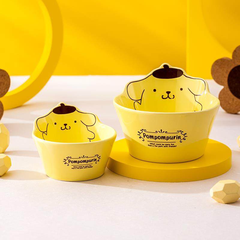 布丁狗卡通陶瓷米饭碗可爱女儿童家用餐具套装创意小碗吃饭碗汤碗