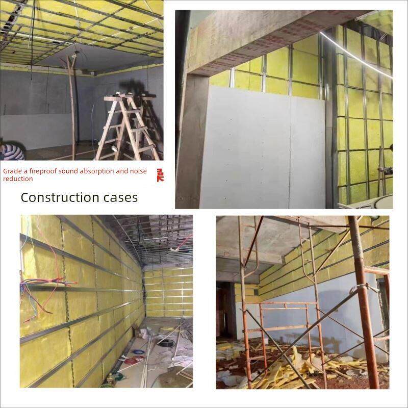高密度离心玻璃纤维隔音棉家用Ktv录音棚墙面吊顶防火岩棉隔音板