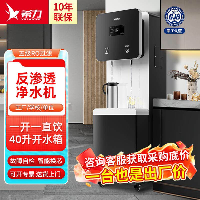 商用立式饮水机大流量直饮机进步式开水器RO反渗透智能商用净水器