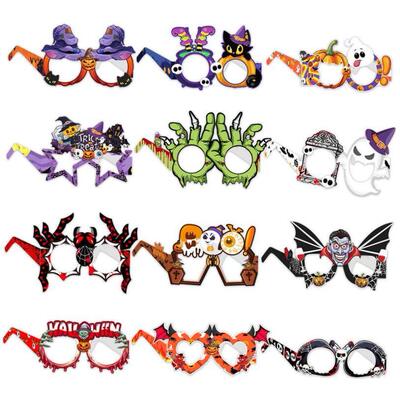 万圣节装饰纸质眼镜 鬼节Halloween主题派对搞怪拍照道具装扮用品