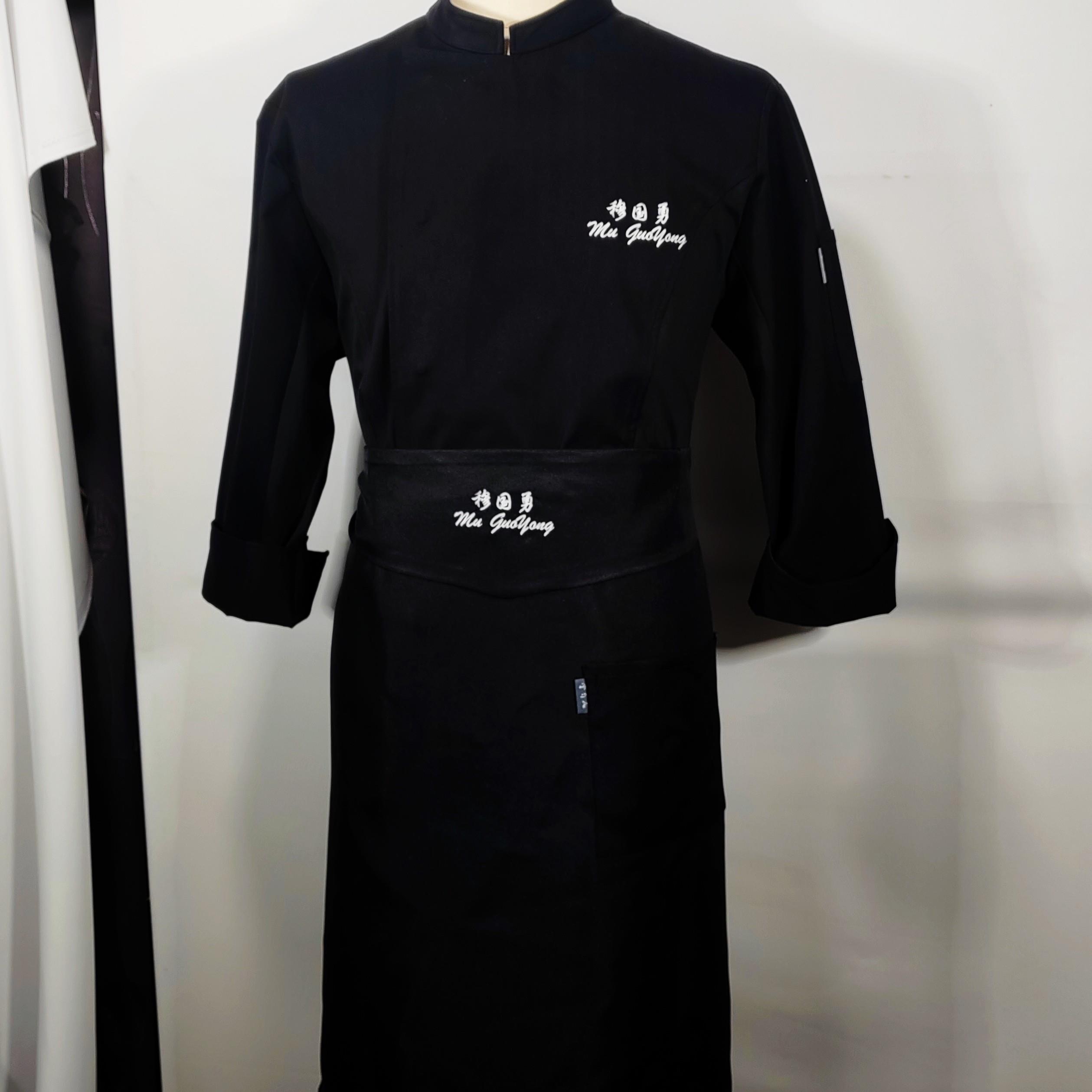 2026年新款掌勺人工作服行政总厨高档工衣望海湾同款黑色厨师服