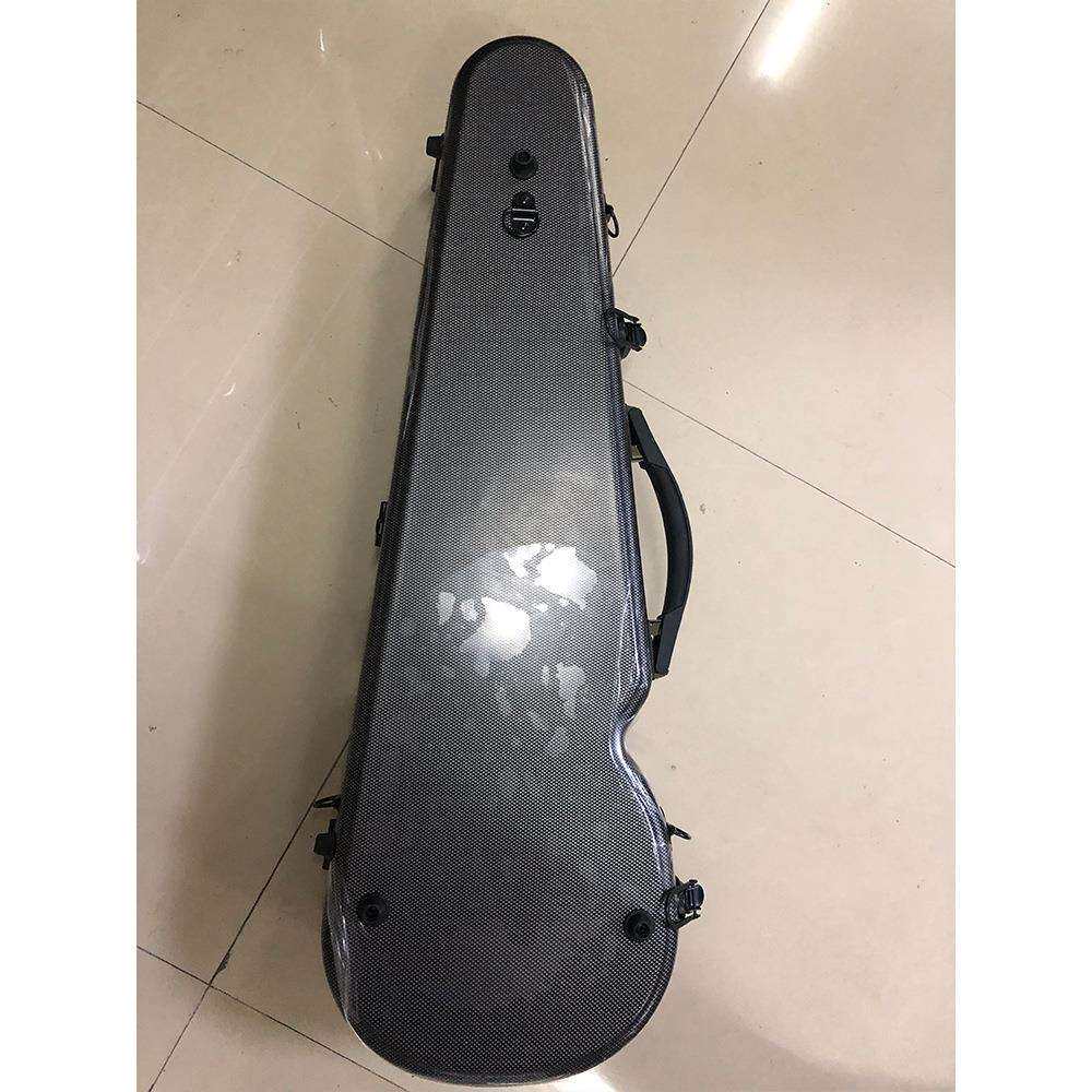 通灵仿碳纤维小提琴黑色琴盒 PC材质硬盒 琴盒