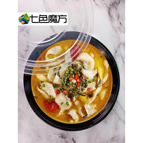 小龙虾打包盒一次性餐盒大盆圆形带盖饭碗食品级商用外卖2500餐具