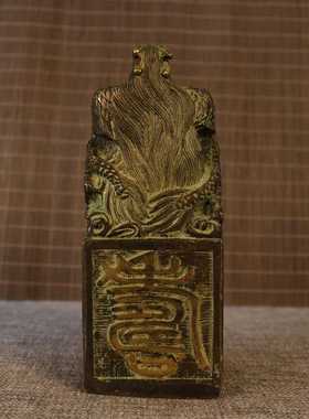 工艺品印铜铜九龙九龙黄铜黄铜龙金玺家居玉玺铜印印章九龙摆件龙