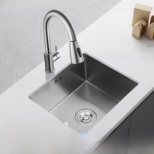 弗兰卡官方拉丝304不锈钢水槽单槽台下盆吧台岛阳台厨房洗