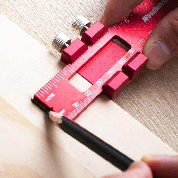 Portable Woodworking Ruler 3Pcs Pocket Ruler Metal Slide Rul