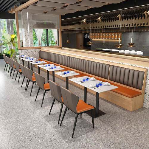 西餐厅桌椅组合网红饮品店小吃店餐饮家具咖啡西餐厅卡座沙发