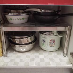 不锈钢橱柜里隔板分层架单层柜子内简易隔层隔断架小型窄支架