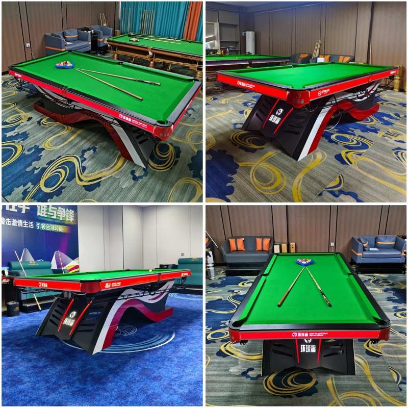 新款环球鲨钢结构标准型台球桌球房俱乐部美式中式黑八商用桌球台