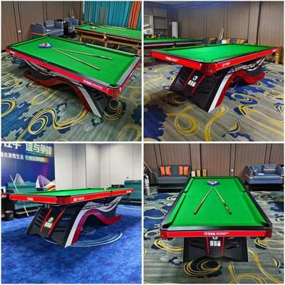 新款环球鲨钢结构标准型台球桌球房俱乐部美式中式黑八商用桌球台