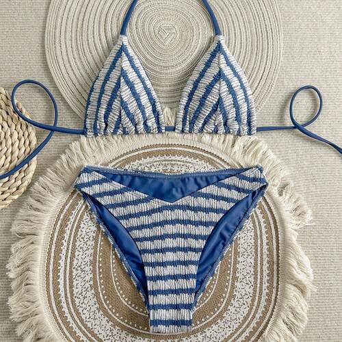 Women's two-piece double-sided bikini swimsuit with