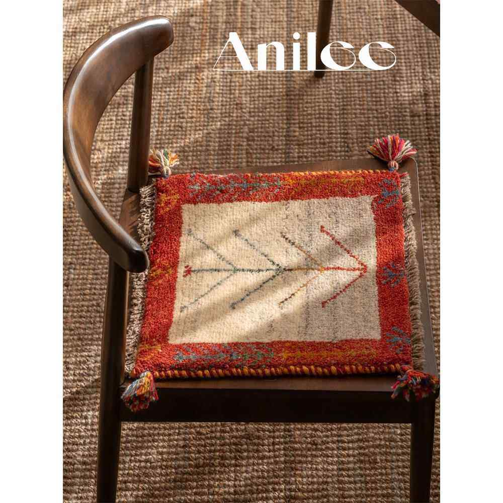 Anilee印度手编小地毯波斯Gabbeh风经典羊毛坐垫餐椅覆古北欧装饰,居家布艺,地毯,淘宝优惠券,粉丝福利购,淘宝优惠卷