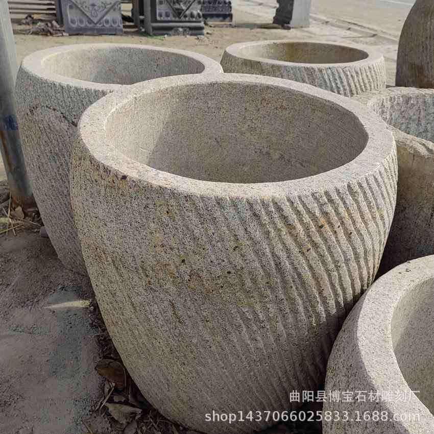 石槽子仿盆古做旧青石石雕荷花缸石头247花长方形马槽老子现货