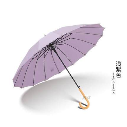 新品原木手柄防风晴雨伞长柄直柄伞男士女士创意文艺晴雨两用自动