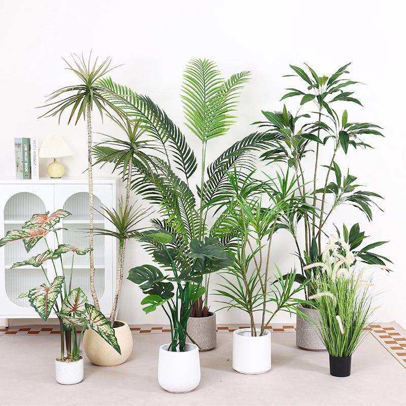 仿真龟背橄榄琴叶榕蒲葵马醉木巴西木绿植合计假树造景观装饰摆件